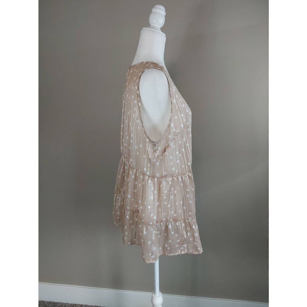Cassee's Tank Size 2X  New with tag Brown with lurex threads - Picture 5 of 11